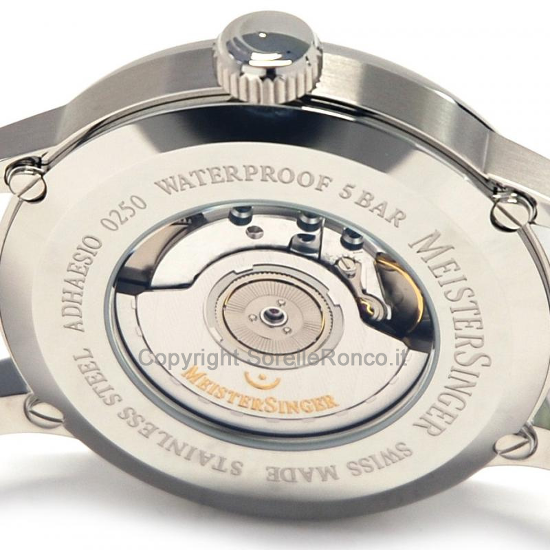 MEISTERSINGER ADHAESIO NERO/BIANCO GMT 43MM