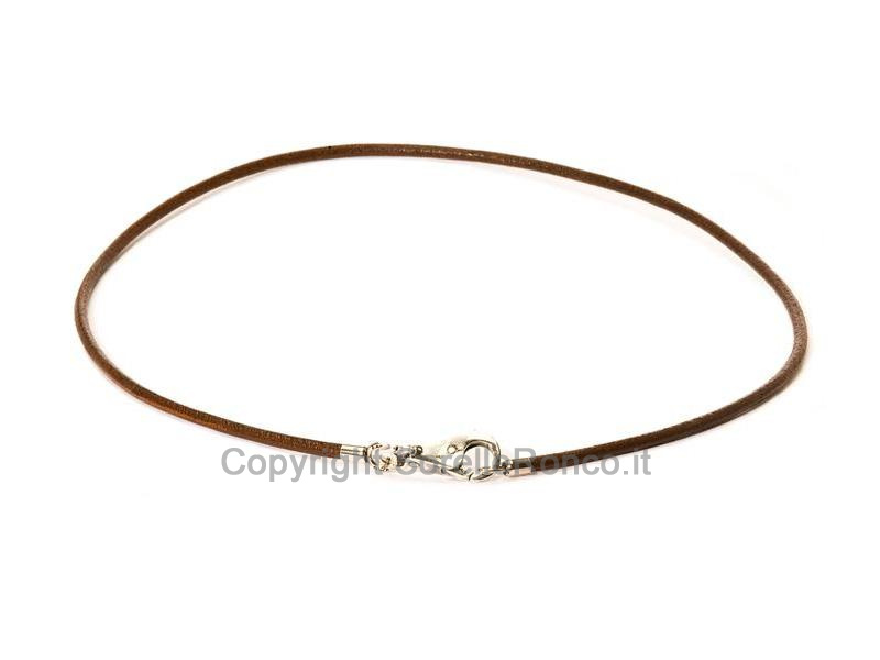COLLANA IN CUOIO TROLLBEADS MARRONE