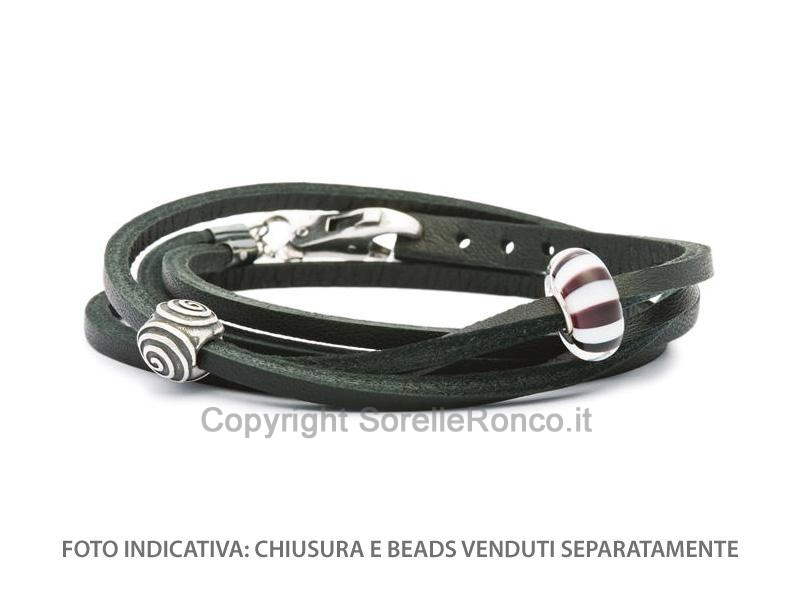 BRACCIALE TROLLBEADS IN CUOIO NERO