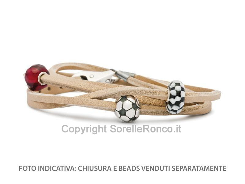 BRACCIALE DOPPIO GIRO TROLLBEADS BEIGE