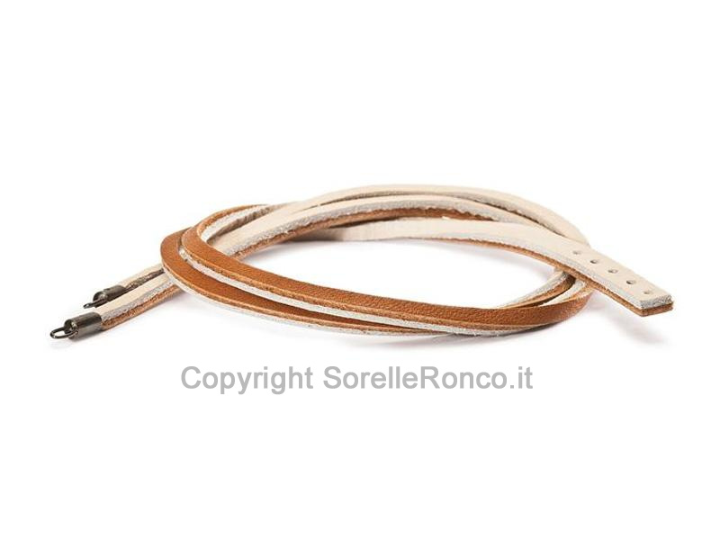 BRACCIALE TROLLBEADS PELLE MARRONE BEIGE
