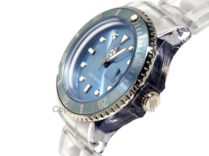LIGHT TIME 34MM CELESTE QUARZO ACCIAIO