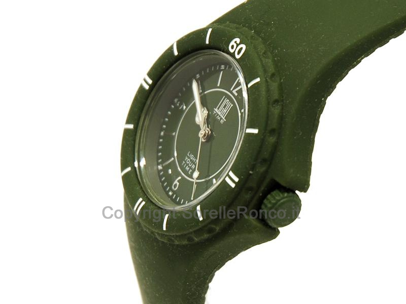 LIGHT TIME 32MM VERDE SILICONE QUARZO