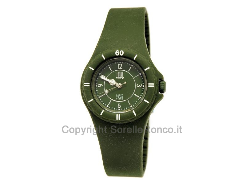 LIGHT TIME 32MM VERDE SILICONE QUARZO