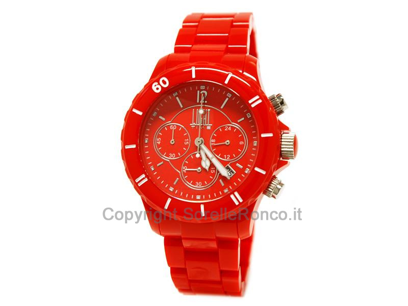 LIGHT TIME 40MM ROSSO CHRONO QUARZO ACCIAIO