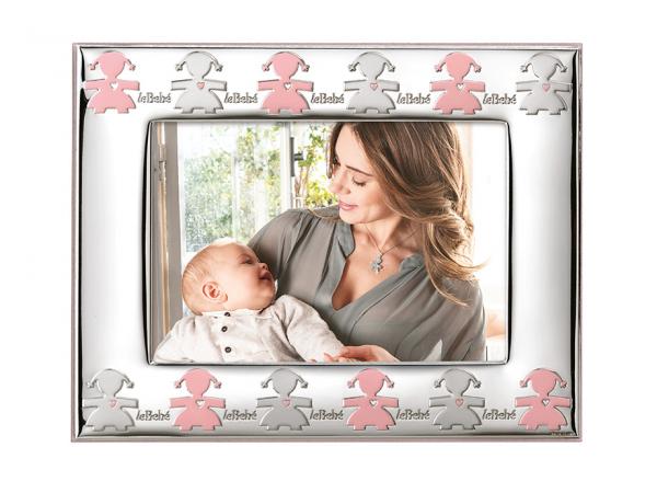 LB201-15R - Cornice Media Argento LeBebè 15x10 Bimba