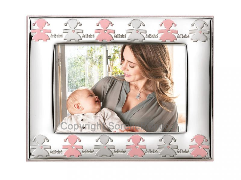 CORNICE MEDIA ARGENTO LEBEBÈ 15X10 BIMBA