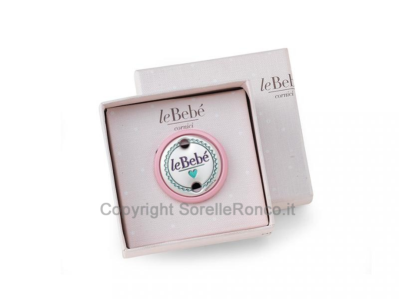 PINZA CIUCCIO LE BEBÈ ARGENTO BIMBA ROSA