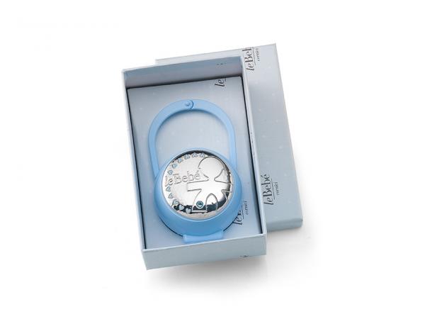LB202-04C - Portaciuccio Le Bebè Azzurro Argento