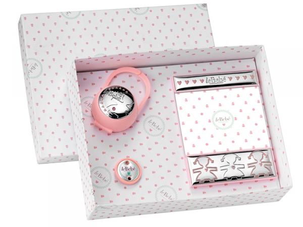 LB204-03R - Kit Portaciuccio e Cornice Le Bebe Bimba