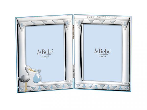 LB205-02C - Cornice LeBebè Doppia a Libro Bimbo 9x13