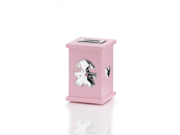 LB205-03R - Salvadanaio Le Bebe Bimba Argento