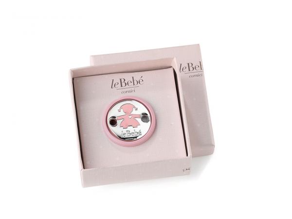 LB207-03R - Pinza ciuccio Le Bebè Argento Bimba