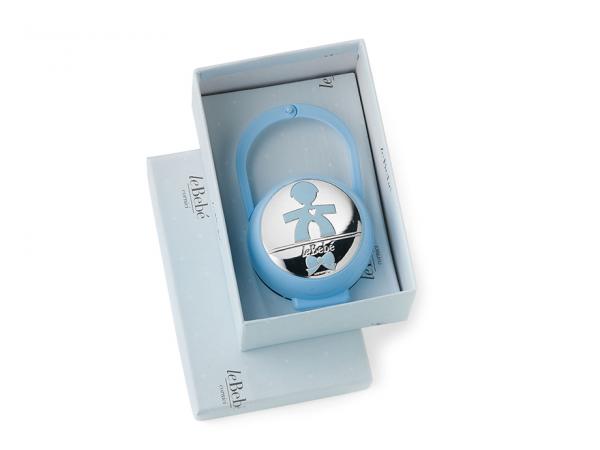 LB207-04C - Portaciuccio Le Bebè Azzurro Argento