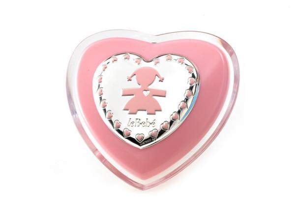 LB208-02R - Luce notturna Cuore LeBebè Bimba Argento