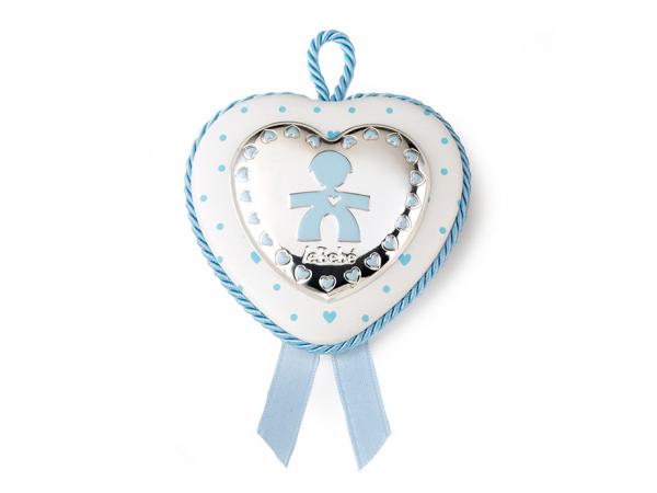 LB208-06C - Cuore Carillon LeBebè Bimbo con Argento