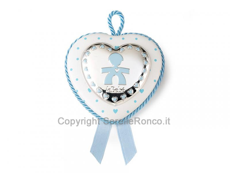 CUORE CARILLON LEBEBÈ BIMBO CON ARGENTO