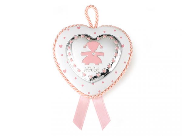 LB208-06R - Cuore Carillon LeBebè Bimba con Argento
