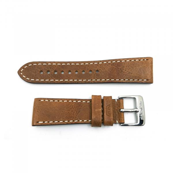 LB7BH - Cinturino Glycine Pelle Grigio/Blu 24mm