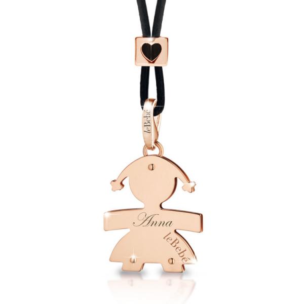 LBB041 - Ciondolo Classico Bimba in Oro Rosa 