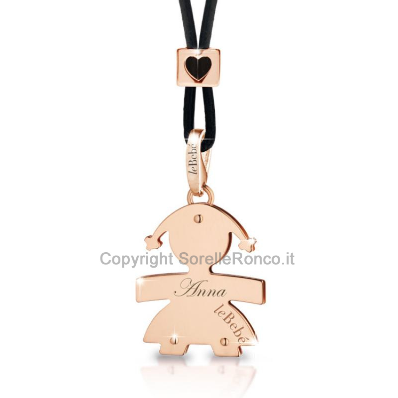 CIONDOLO CLASSICO BIMBA IN ORO ROSA 