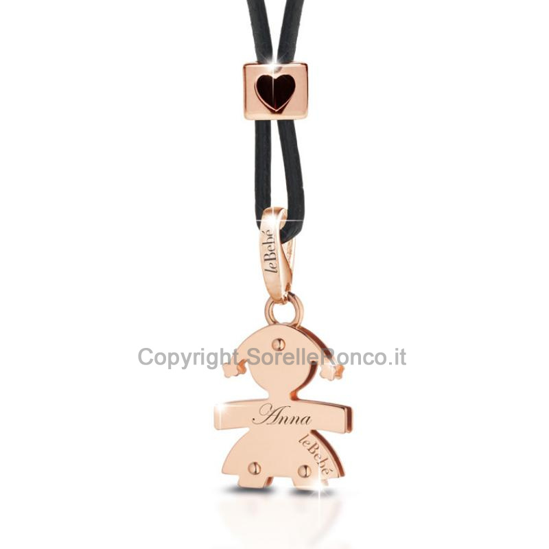 CIONDOLO CUCCIOLO LE BEBE BIMBA ROSA