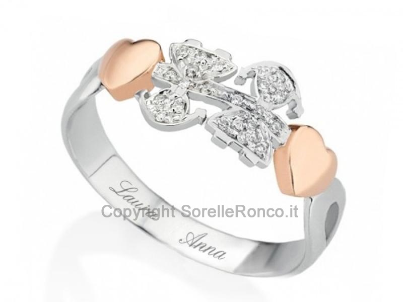 ANELLO GIROCUORE LE BEBE DOPPIA BIMBA