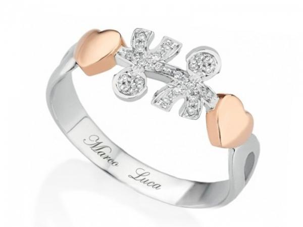 LBB113-MM - Anello Girocuore Le Bebe Doppio Bimbo