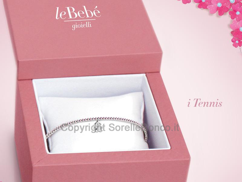 BRACCIALE TENNIS LE BEBE TOPAZI ROSA