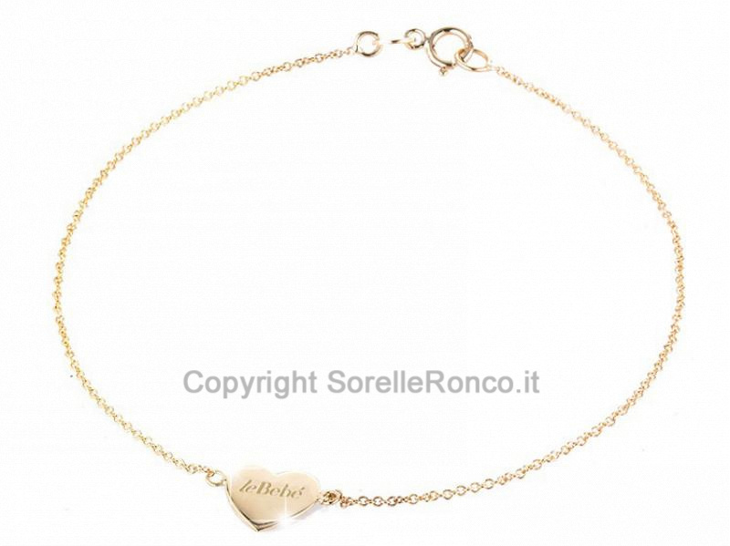 BRACCIALE A CUORE LE COCCOLE LE BEBÈ 17/18CM