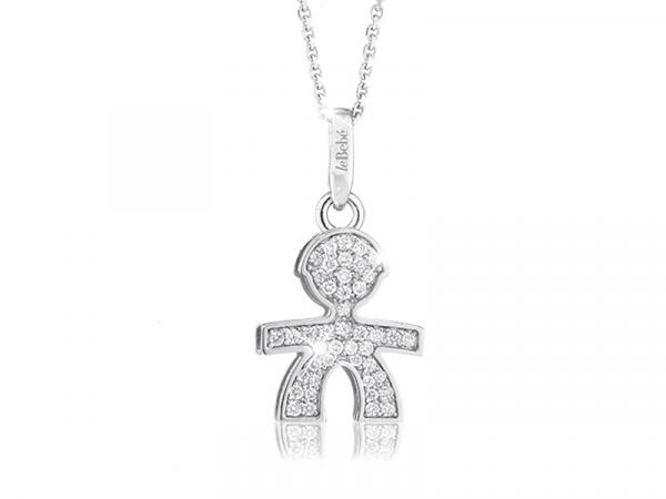LBB151 - Collana I Pavè Piccoli Bimbo Oro Bianco