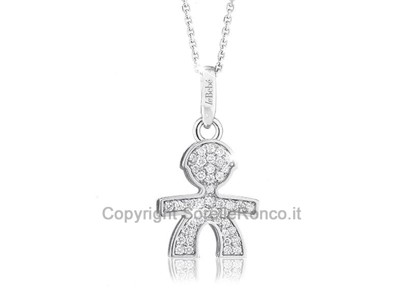 COLLANA I PAVÈ PICCOLI BIMBO ORO BIANCO
