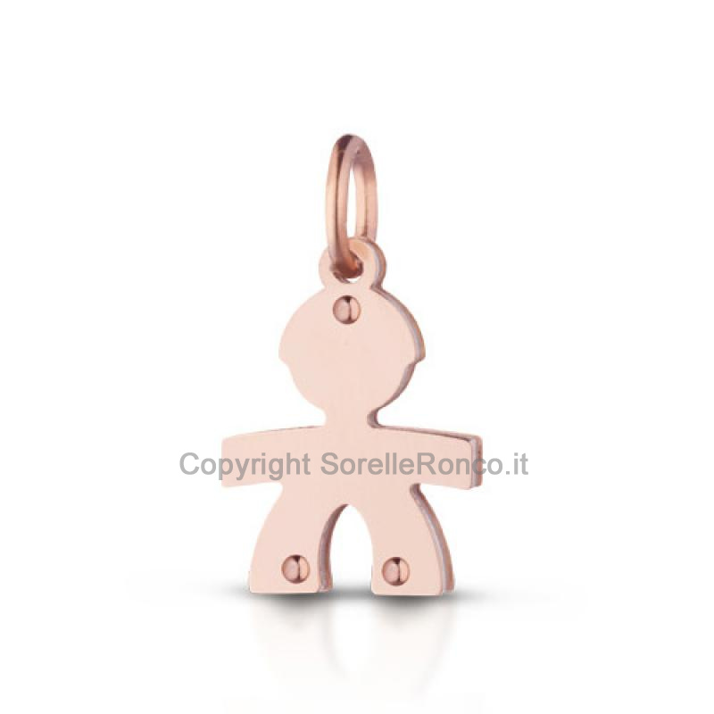CIONDOLO LOCK YOUR LOVE BIMBO ORO ROSA