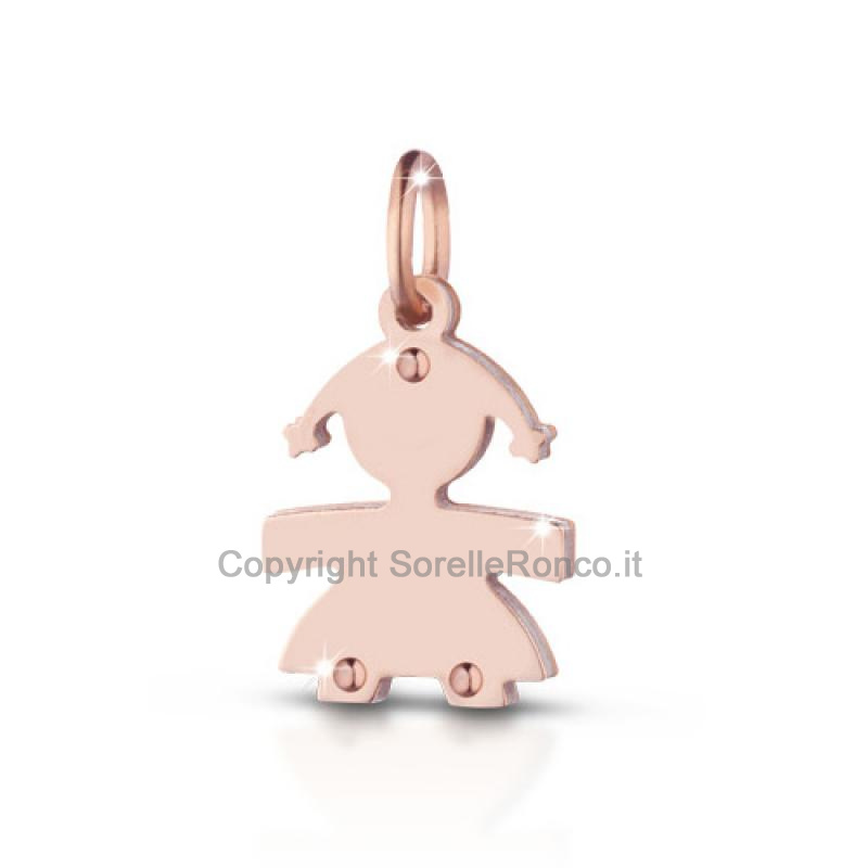 CIONDOLO LOCK YOUR LOVE BIMBA ORO ROSA