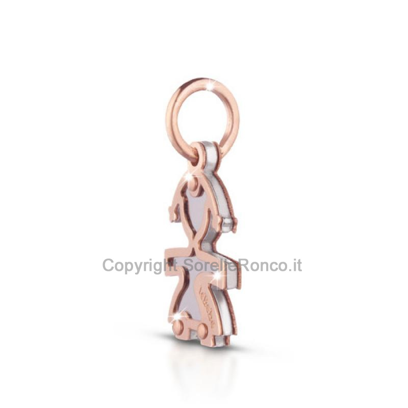 CIONDOLO LOCK YOUR LOVE BIMBA ORO ROSA