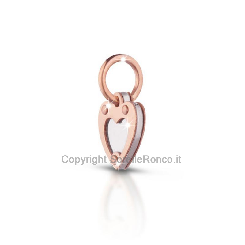 LOCK YOUR LOVE CHARM CUORE ORO ROSA