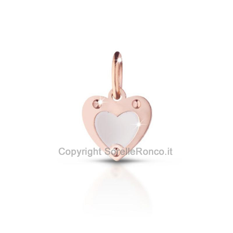 LOCK YOUR LOVE CHARM CUORE ORO ROSA