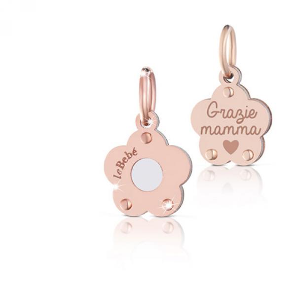 LBB169 - Charm Fiore Festa della Mamma Oro Rosa