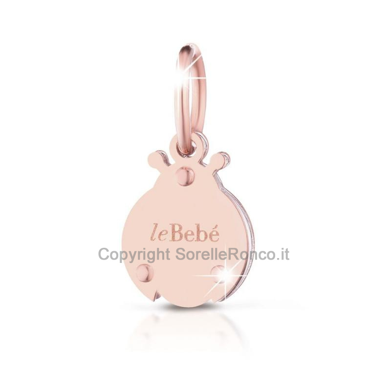 CHARMS LE BEBE COCCINELLA ARGENTO E ORO ROSA