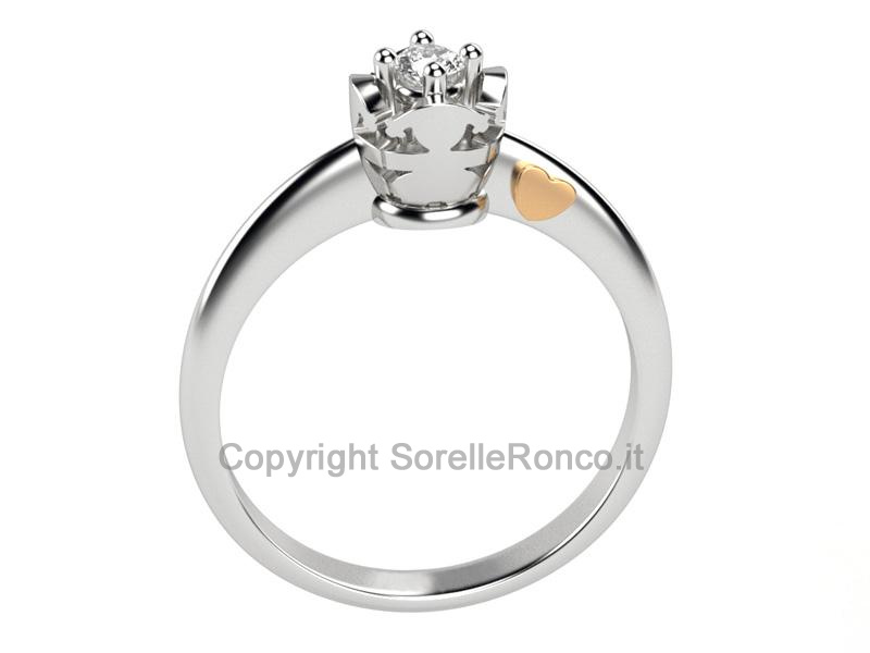 ANELLO SOLITARIO LE BEBE CESTINO BIMBA