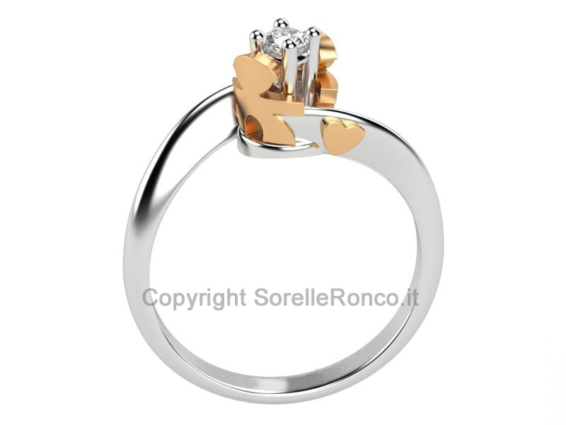 ANELLO SOLITARIO LE BEBÈ CONTRARIE BIMBO