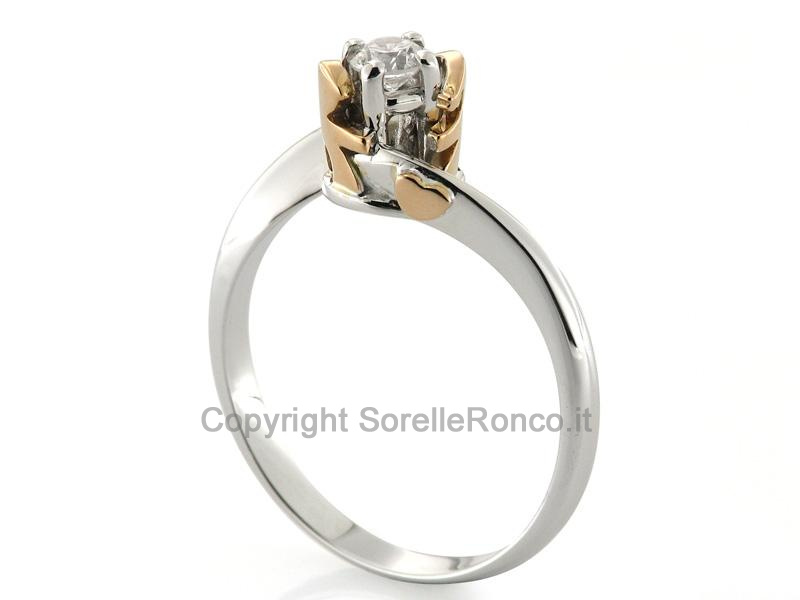 ANELLO CONTRARIE BIMBO E BIMBA CT 0.20 
