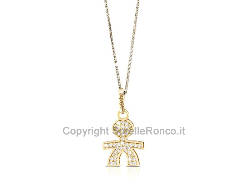 COLLANA LEBEBÈ I PAVÈ MICRO-SETTING BIMBO ORO