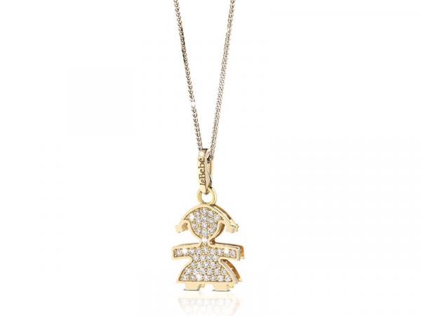 LBB252 - Collana LeBebè I Pavè Micro-Setting Bimba Oro