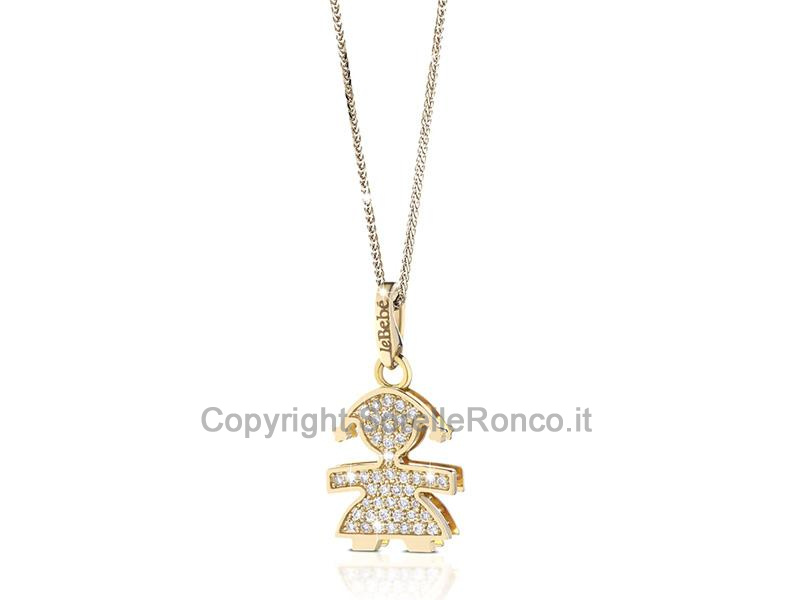 COLLANA LEBEBÈ I PAVÈ MICRO-SETTING BIMBA ORO