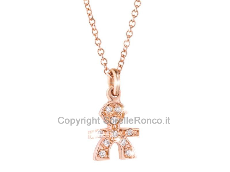 COLLANA LE BRICIOLE LE BEBE BIMBO PAVÈ