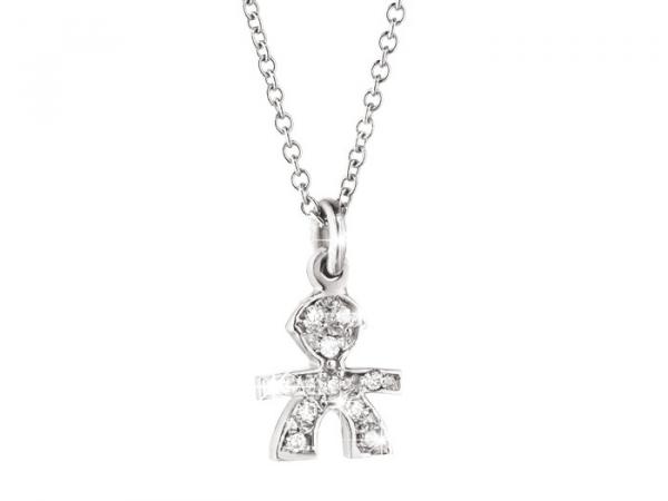 LBB335 - Collana Le Bebè Le Briciole Bimbo Pavè