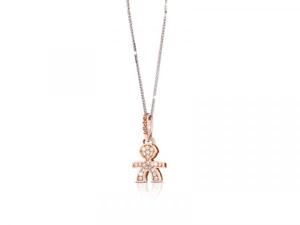 LBB453 - LeBebè I Pavè MicroSetting Bimbo Oro Rosa 1cm