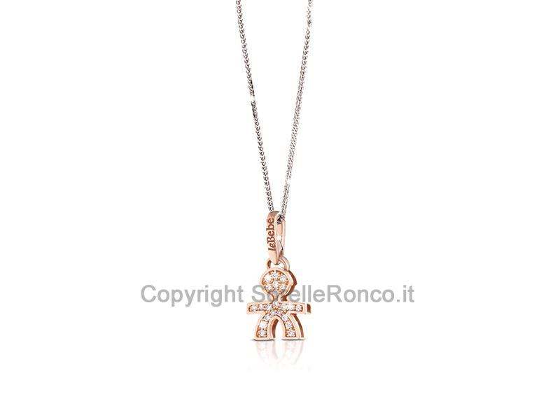 LEBEBÈ I PAVÈ MICROSETTING BIMBO ORO ROSA 1CM