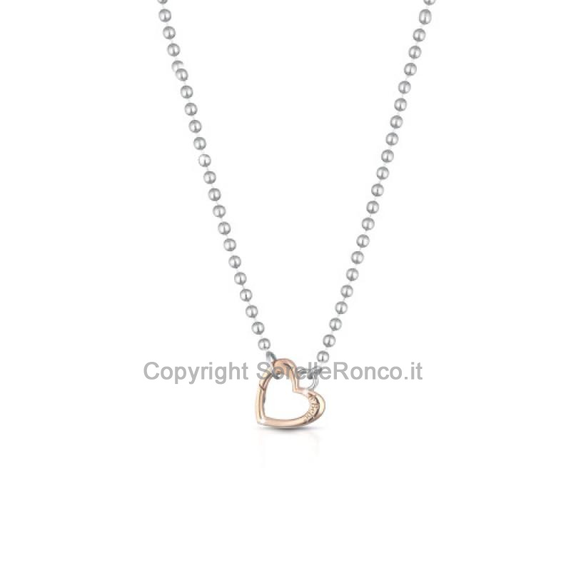 COLLANA LE BEBÈ LOCK YOUR LOVE ORO ROSA E ARGENTO